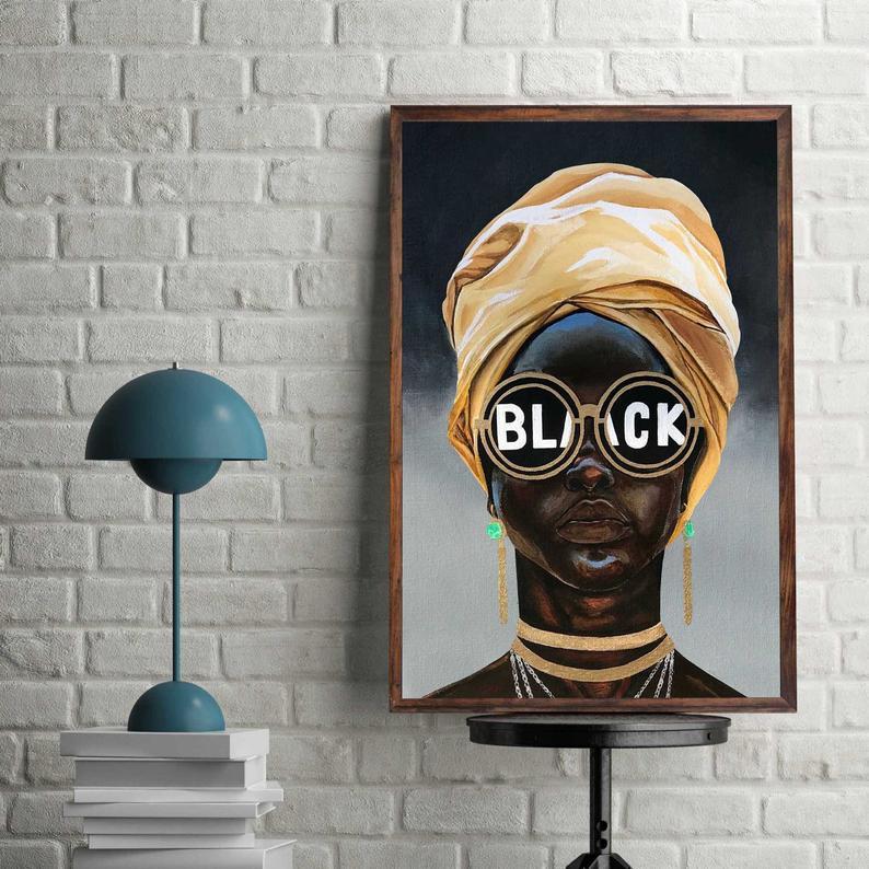 Prints Canvas Black Girl Birthday Gifts Vintage Home Wall Decor Canvas - Mostsuit