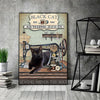 Personalized Photo Canvas Prints for Lover Black Cat Sewing Room Sewing Mends The Soul Birthday Gifts Vintage Home Wall Decor Canvas - Mostsuit