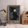 Prints Canvas Gift for Cat Lover Black Cat Mom Birthday Gifts Vintage Home Wall Decor Canvas - Mostsuit