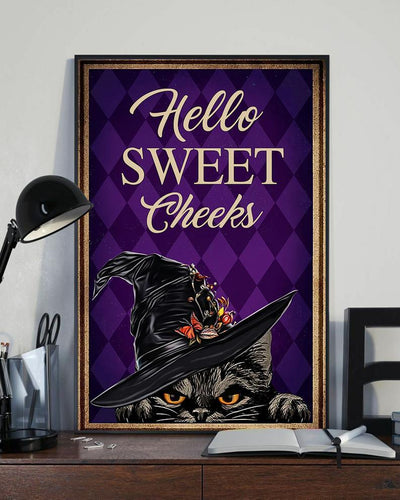Canvas Prints for Cat Lover Vintage Hello Sweet Cheek Birthday Gifts Vintage Home Wall Decor Canvas - Mostsuit
