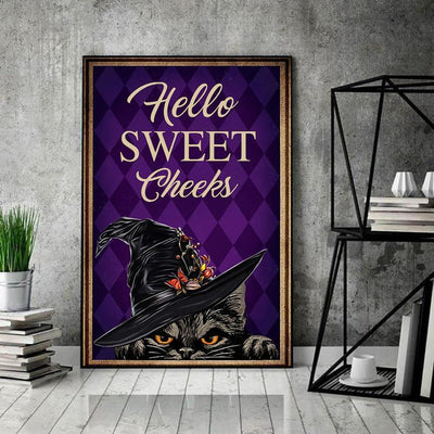 Canvas Prints for Cat Lover Vintage Hello Sweet Cheek Birthday Gifts Vintage Home Wall Decor Canvas - Mostsuit