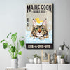 Personalized Photo Canvas Prints Gift for Lovers Maine Coon Cat Bubble Rub Birthday Gift Vintage Home Wall Decor Canvas - Mostsuit
