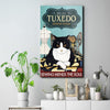 Personalized Photo Canvas Prints Gift for Lovers Tuxedo Cat Sewing Birthday Gifts Vintage Home Wall Decor Canvas - Mostsuit