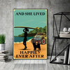 Matte Canvas Gift for Dog Lover And She Lived Happily Ever Birthday Gifts Vintage Home Wall Decor Canvas - Mostsuit