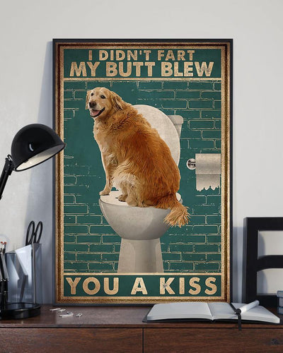 Personalized Canvas Prints for Dog Lover Funny Golden Retriever Birthday Gifts Vintage Home Wall Decor Canvas - Mostsuit