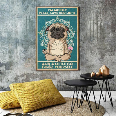 Canvas Prints Gift for Dog Lovers Modern Yoga Gift Vintage Home Wall Decor Canvas - Mostsuit