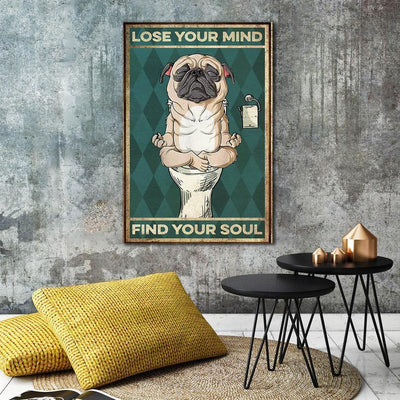 Canvas Prints Gift for Dog Lovers Yoga Goddess Pose Abstract Christmas Gift Vintage Home Wall Decor Canvas - Mostsuit