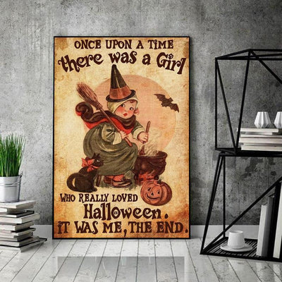 Prints Canvas Once Upon A Time There Was A Girl Who Is Really Loved Halloween Birthday Gifts Vintage Home Wall Decor Canvas - Mostsuit