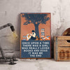 Prints Canvas Once upon A Time Dogs And Books Gifts Vintage Home Wall Decor Canvas - Mostsuit
