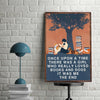 Prints Canvas Once upon A Time Dogs And Books Gifts Vintage Home Wall Decor Canvas - Mostsuit