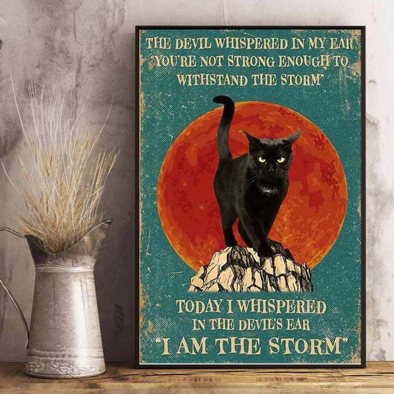 Canvas Gift for Loves Cat Prints Mermaid She Dreams Of The Ocean Gifts Vintage Home Wall Decor Canvas - Mostsuit