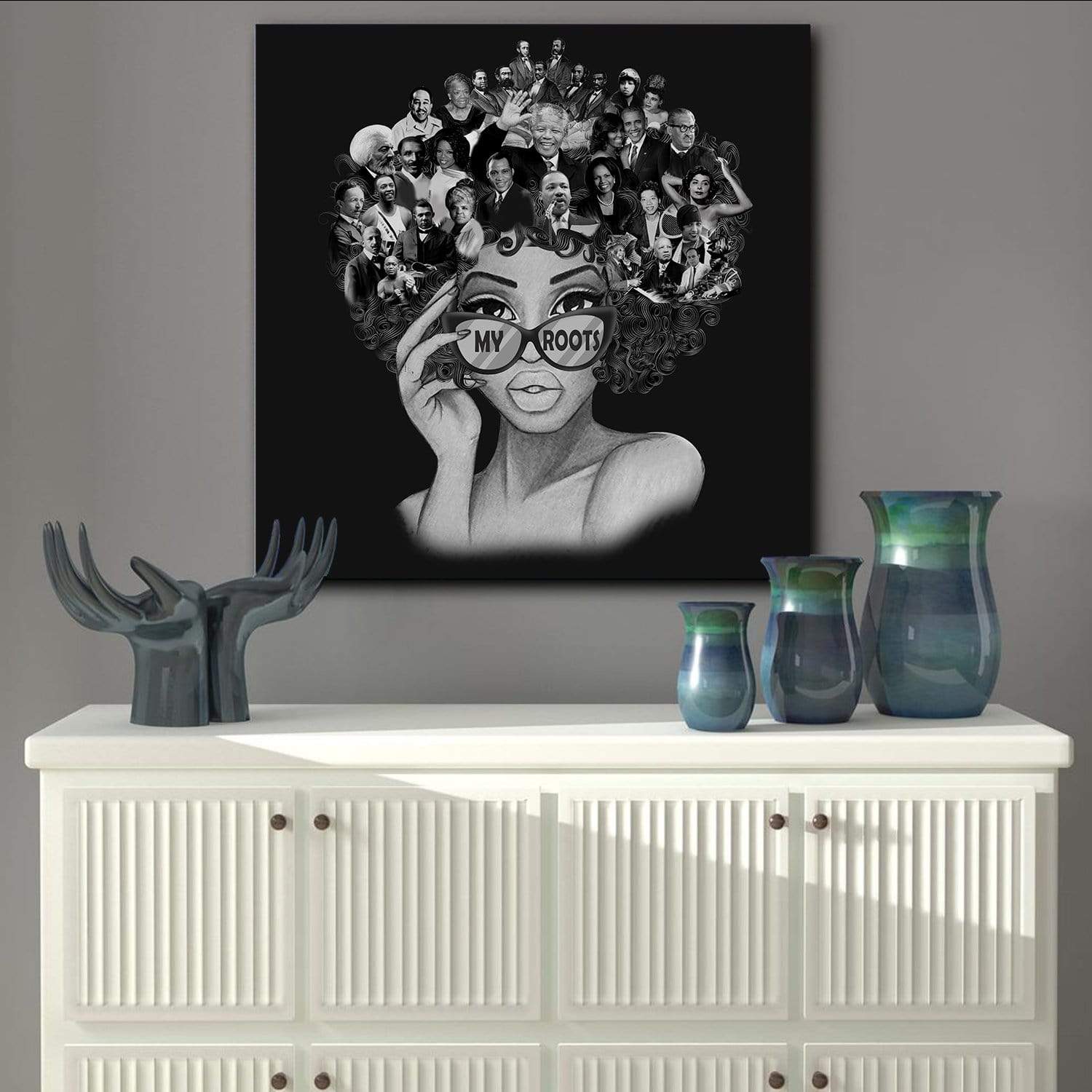 African American Canvas Art My Roots Canvas Design Famous African Leaders People Black History Month Canvas Afrocentric Inspired Home Decor BPS639