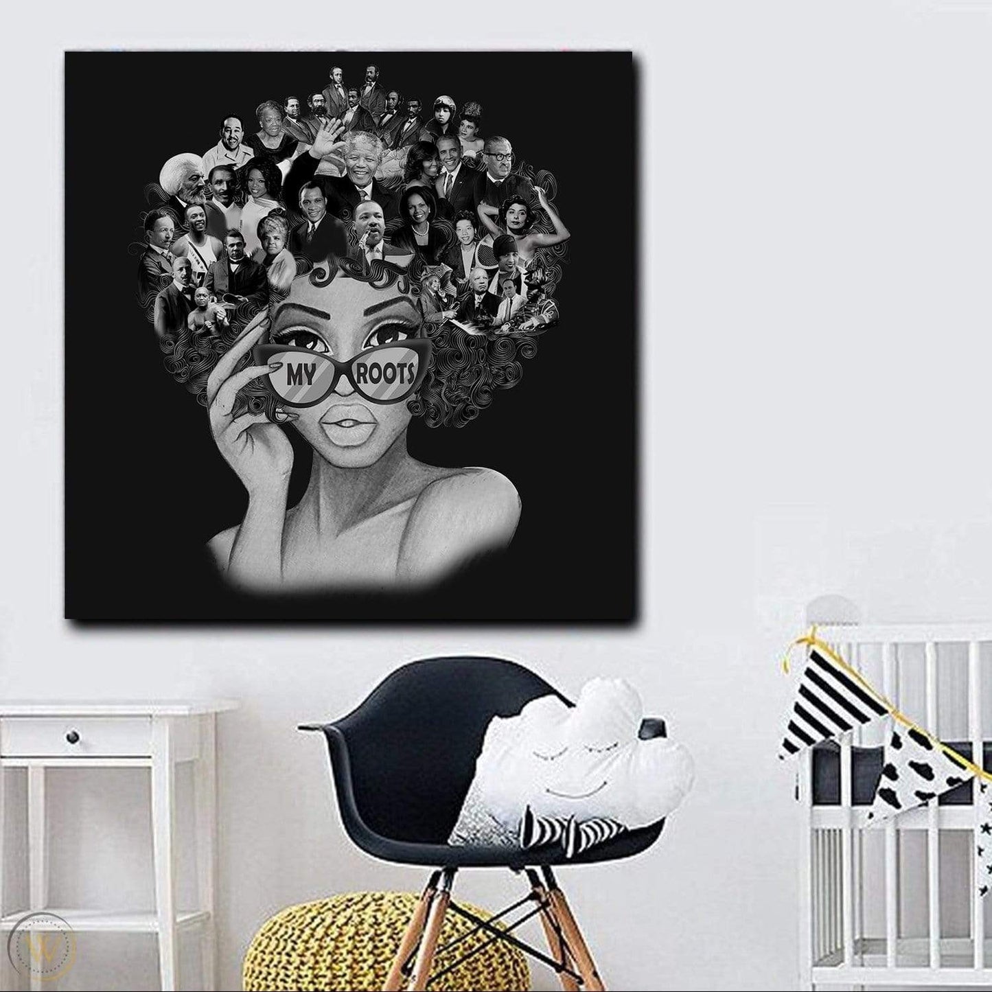 African American Canvas Art My Roots Canvas Design Famous African Leaders People Black History Month Canvas Afrocentric Inspired Home Decor BPS639
