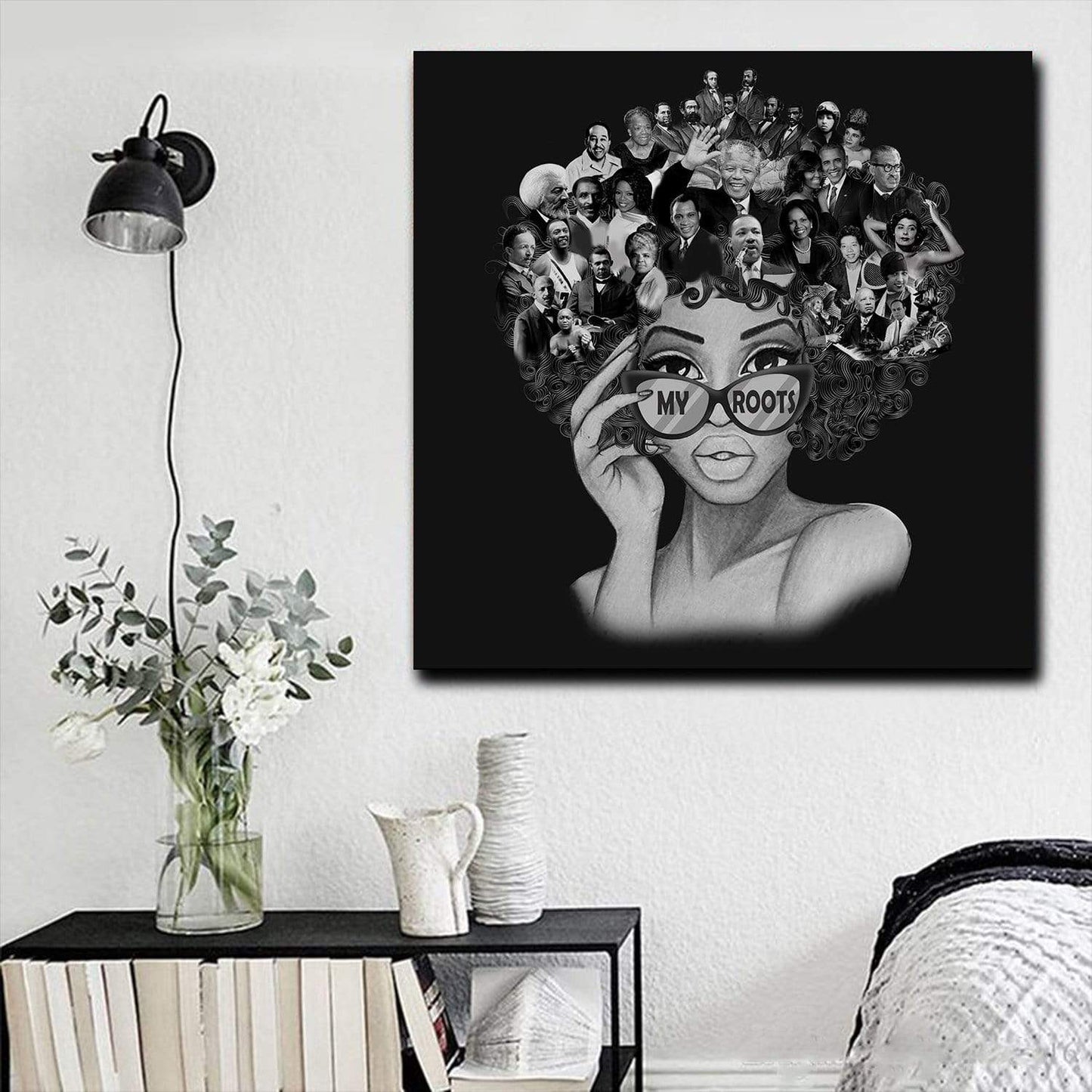 African American Canvas Art My Roots Canvas Design Famous African Leaders People Black History Month Canvas Afrocentric Inspired Home Decor BPS639