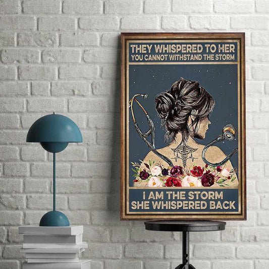 Gift For Nurse Canvas Prints Whispered Back Flower Gifts Vintage Home Wall Decor Canvas - Mostsuit