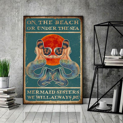 Prints Canvas On The Beach Under The Sea Vintage Gifts Vintage Home Wall Decor Canvas - Mostsuit
