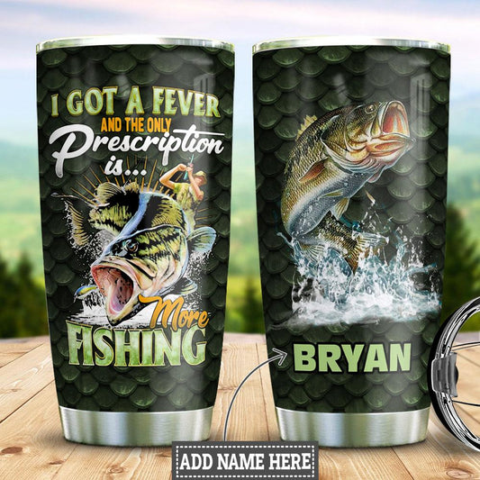 Personalized Fishing More Fishing Rod Fishing Tackle Stainless Steel Tumbler Cups Drinkware 20oz - MostSuit