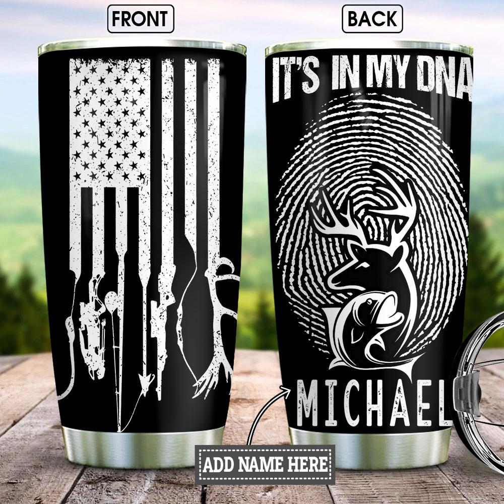 Personalized Hunting Fishing Life Fishing Rod Fishing Tackle Stainless Steel Tumbler Cups Drinkware 20oz - MostSuit