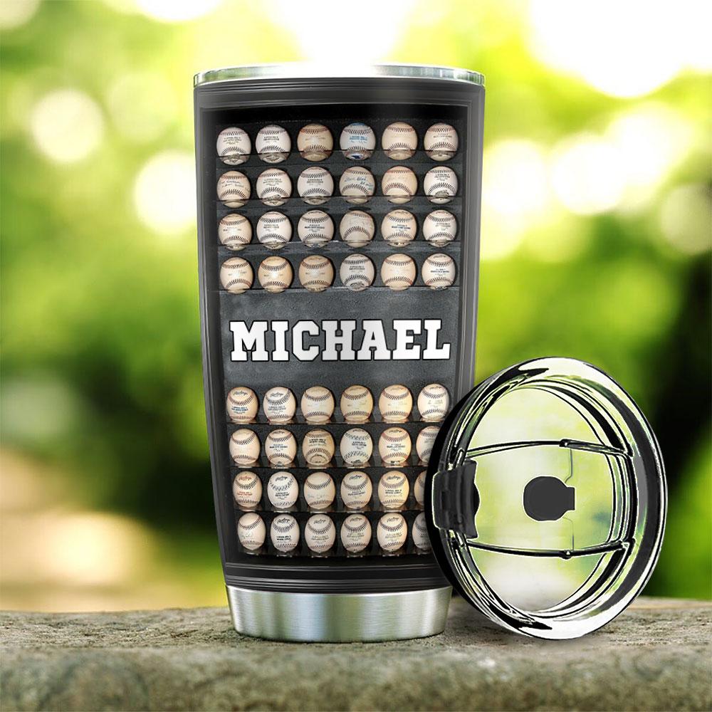 Personalized Baseball Display HLM0503002Z Stainless Steel Tumbler - MostSuit