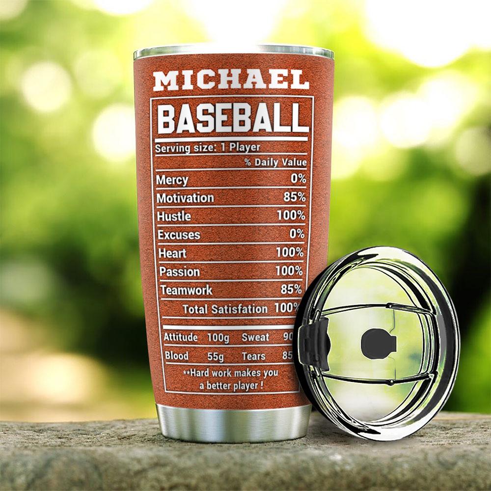 Personalized Baseball Happy Place Facts HLZ0712004 Stainless Steel Tumbler - MostSuit