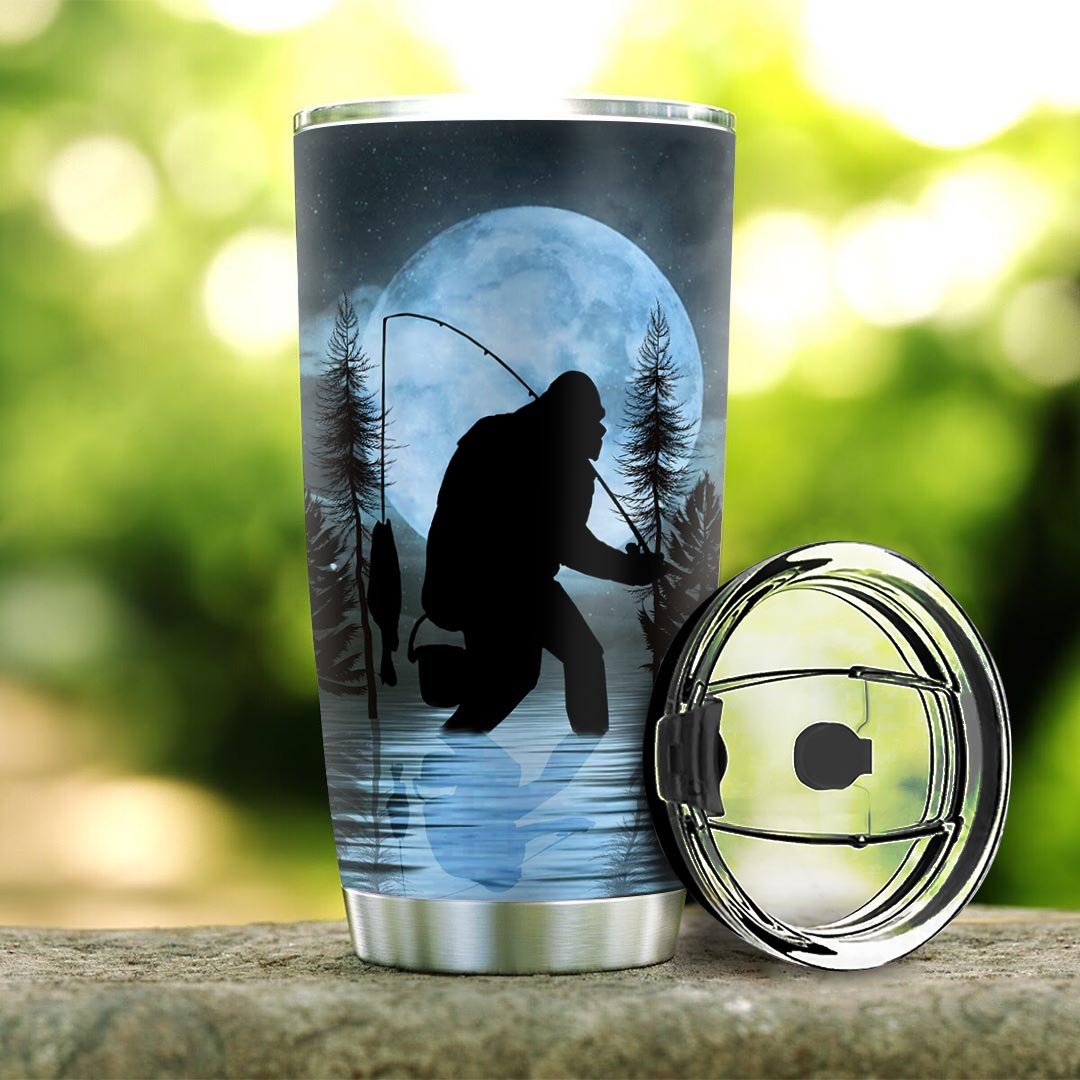 Personalized Big Foot Fishing PYZ1112002 Stainless Steel Tumbler - MostSuit