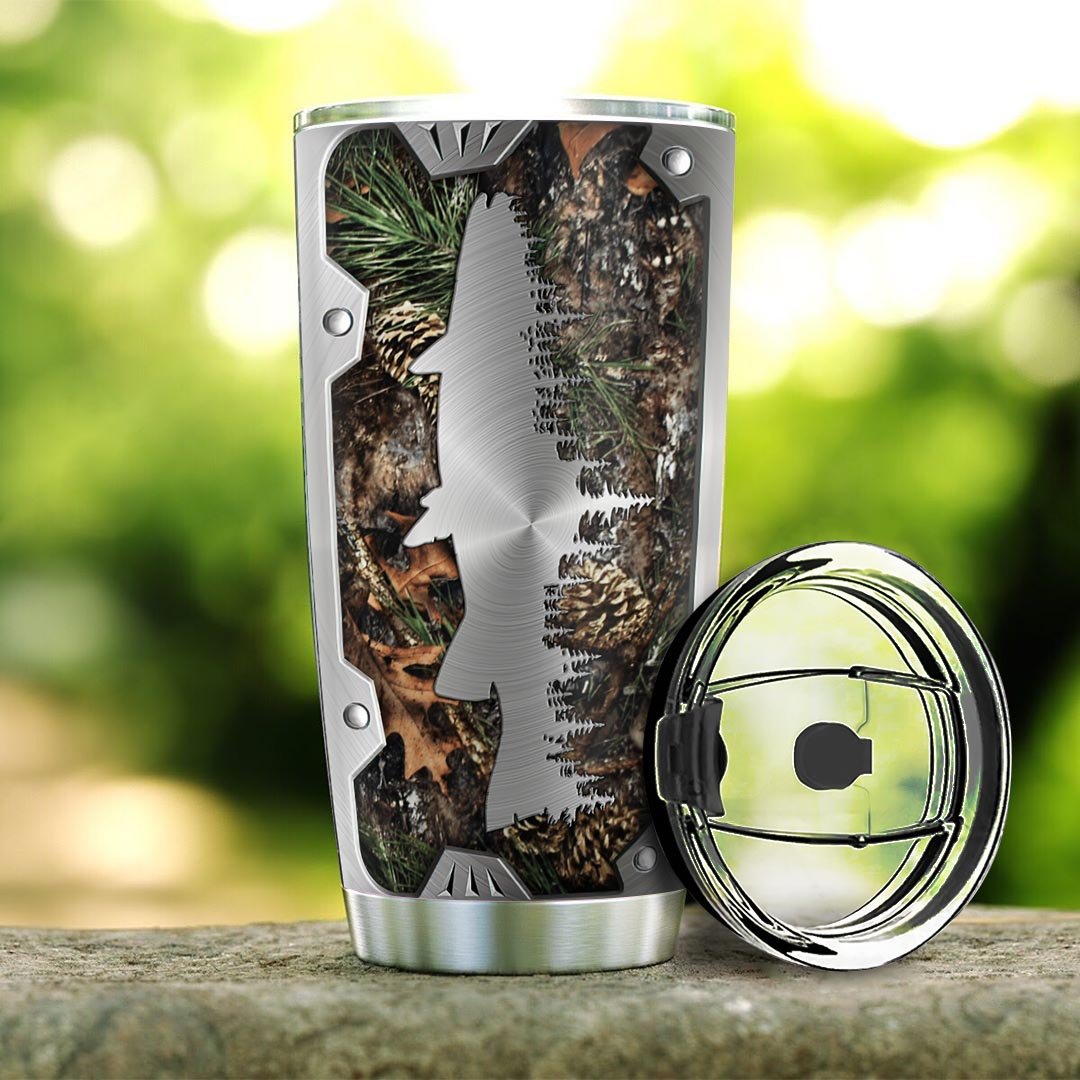 Personalized Fishing Hunting Metal Style PYZ1012011 Stainless Steel Tumbler - MostSuit