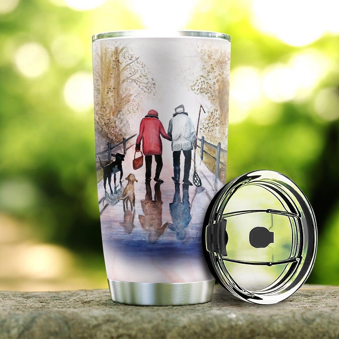 Personalized Old Husband Wife Fishing PYZ1612013 Stainless Steel Tumbler - MostSuit