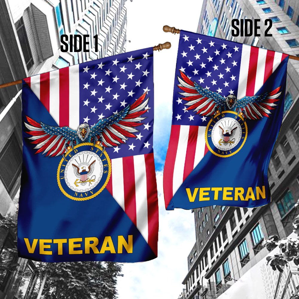 United States Navy American Veteran US Flag