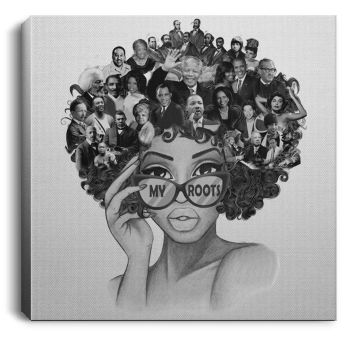 African American Canvas Art My Roots Canvas Design Famous African Leaders People Black History Month Canvas Afrocentric Inspired Home Decor BPS639