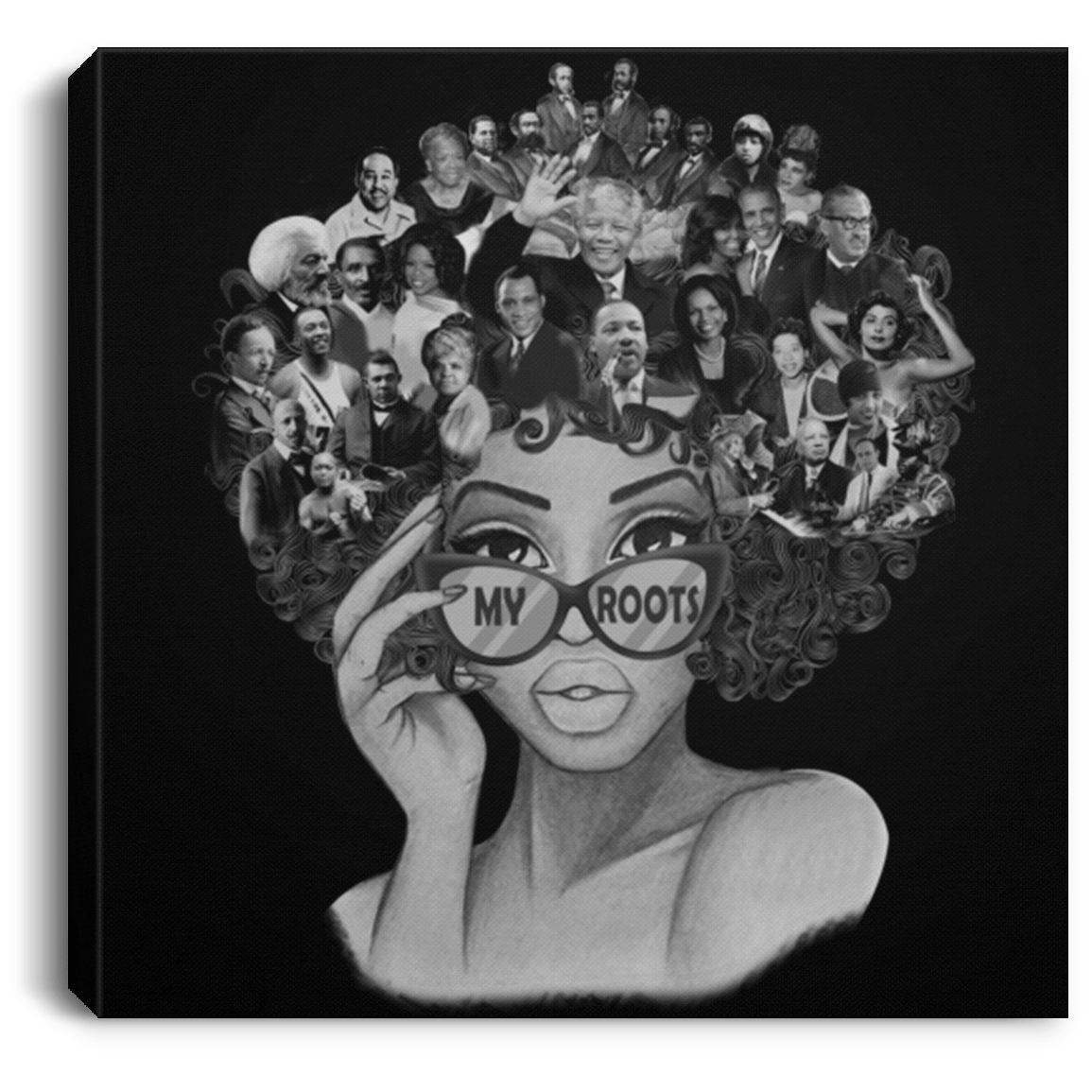 African American Canvas Art My Roots Canvas Design Famous African Leaders People Black History Month Canvas Afrocentric Inspired Home Decor BPS639