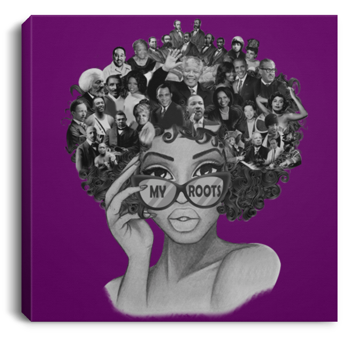 African American Canvas Art My Roots Canvas Design Famous African Leaders People Black History Month Canvas Afrocentric Inspired Home Decor BPS639