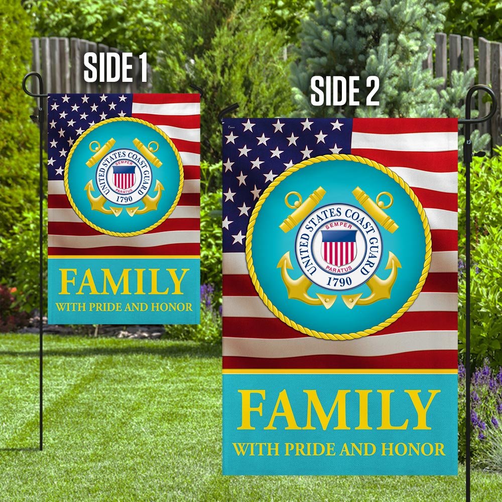 Family With Pride And Honor U.S. Coast Guard Flag