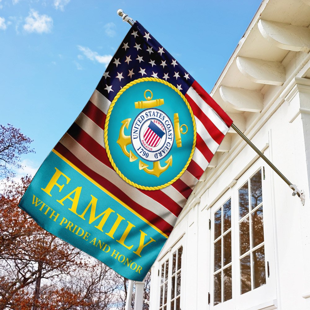 Family With Pride And Honor U.S. Coast Guard Flag