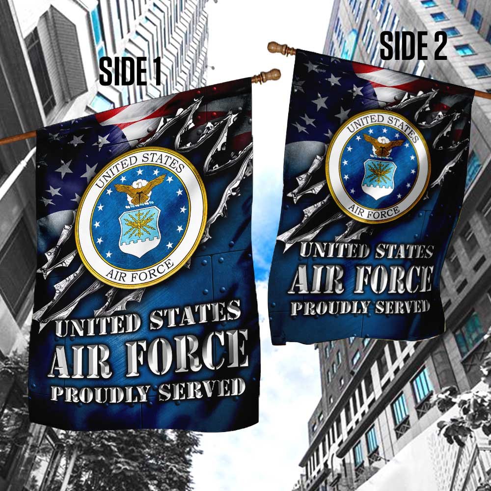 United States Air Force Veteran. Proudly Served Flag
