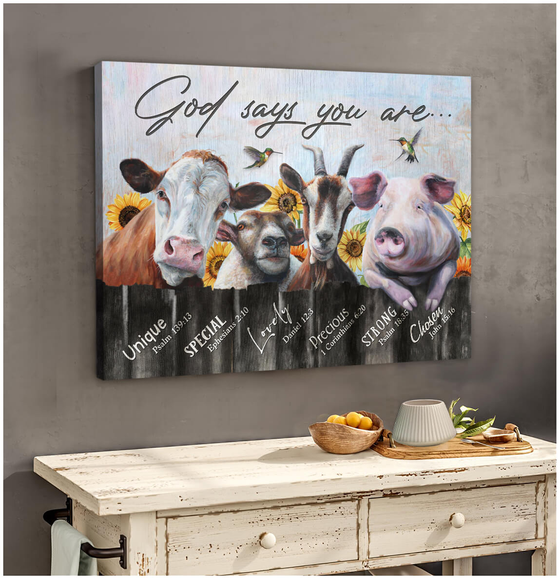 Canvas Poster  Farm  God Says You Are