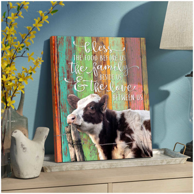 Mostsuit Bless the food before us Cow Farm Canvas Poster Wall Art Decor