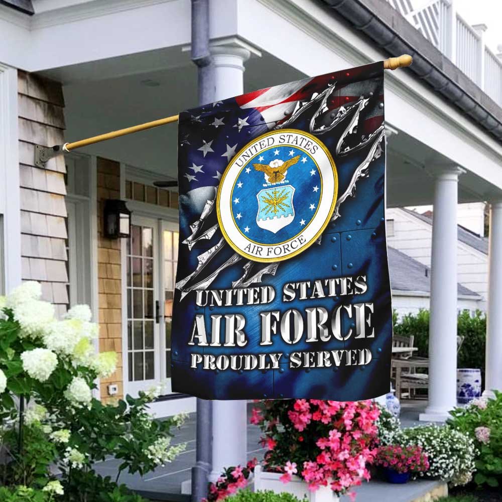 United States Air Force Veteran. Proudly Served Flag