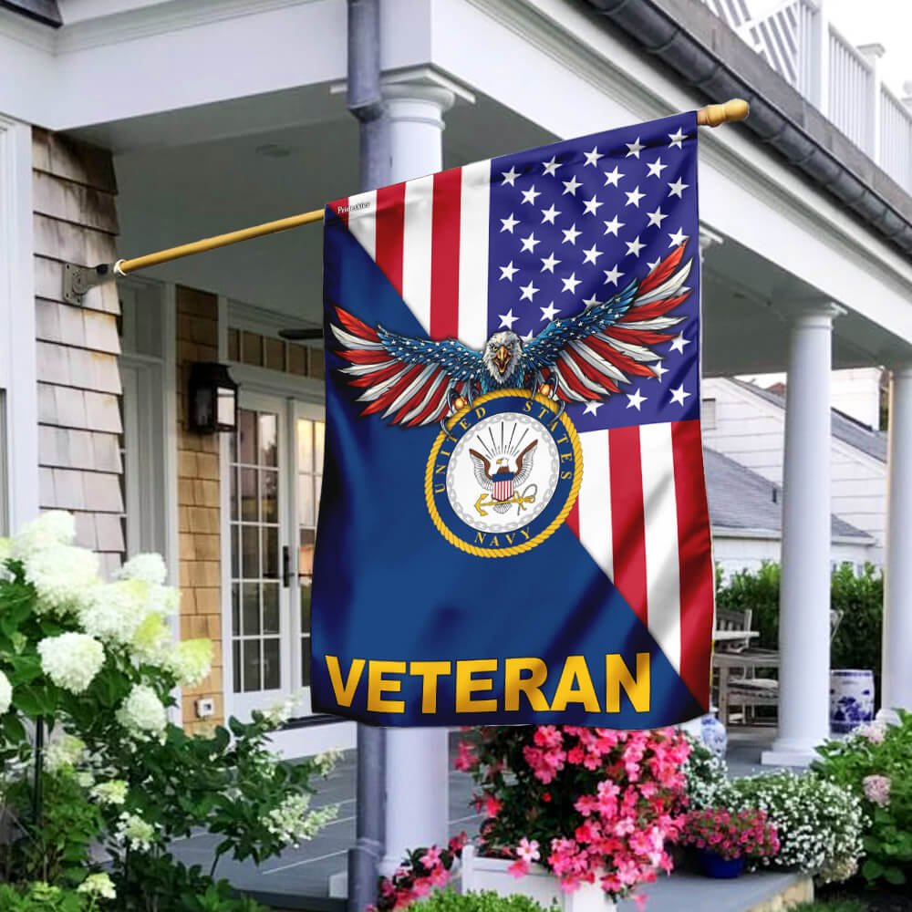 United States Navy American Veteran US Flag