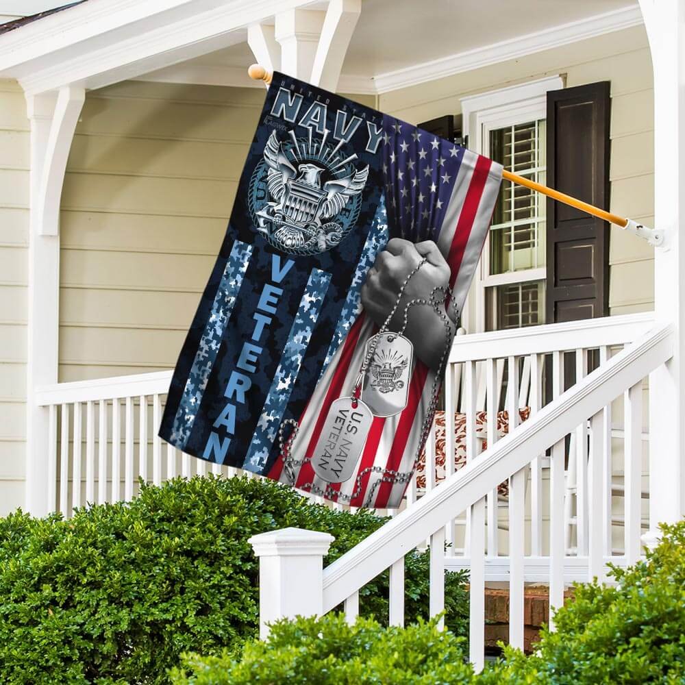 United States Navy Veteran America Flag