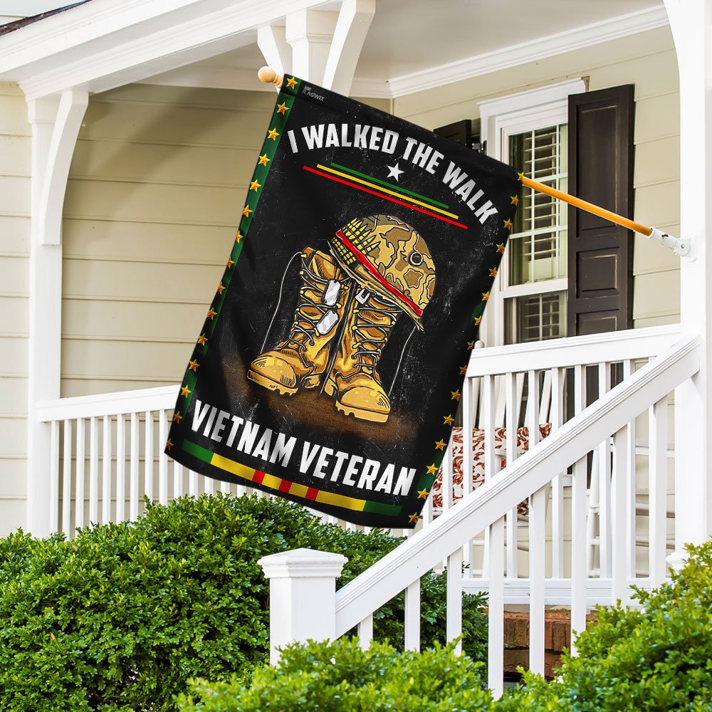 I Walked The Walk Vietnam Veteran Flag