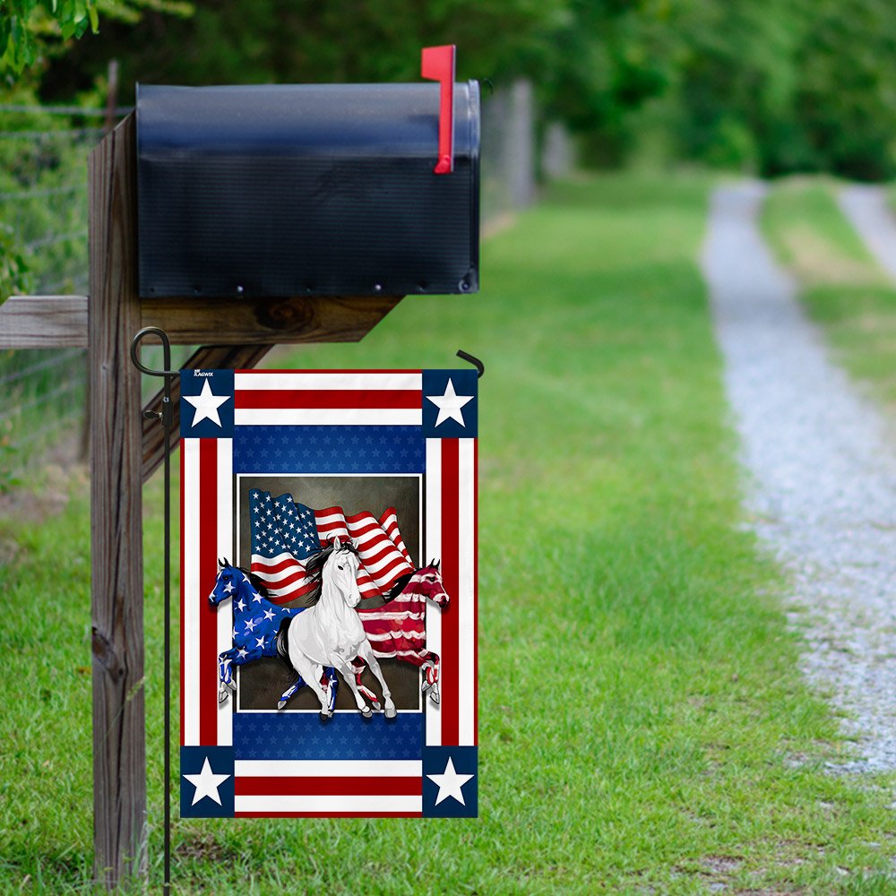 United States Horses Independence Day Flag