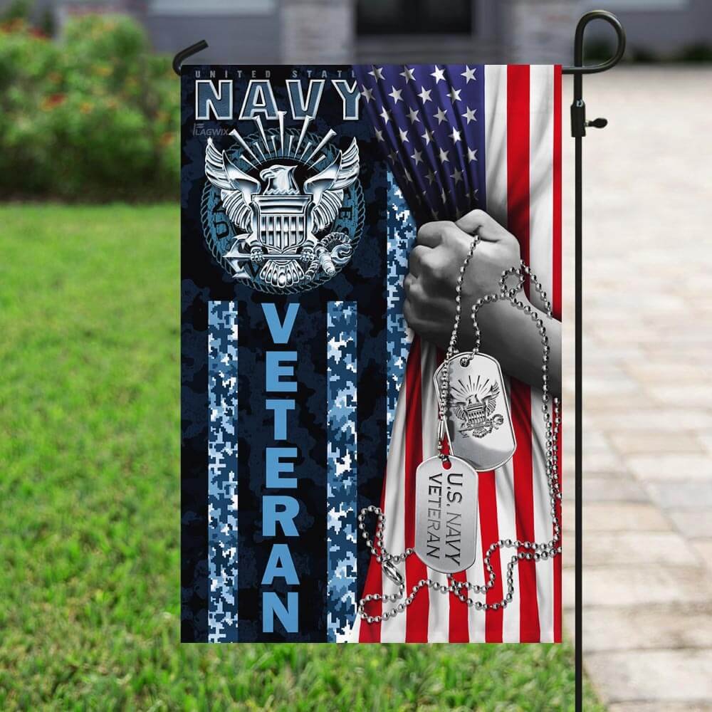 United States Navy Veteran America Flag