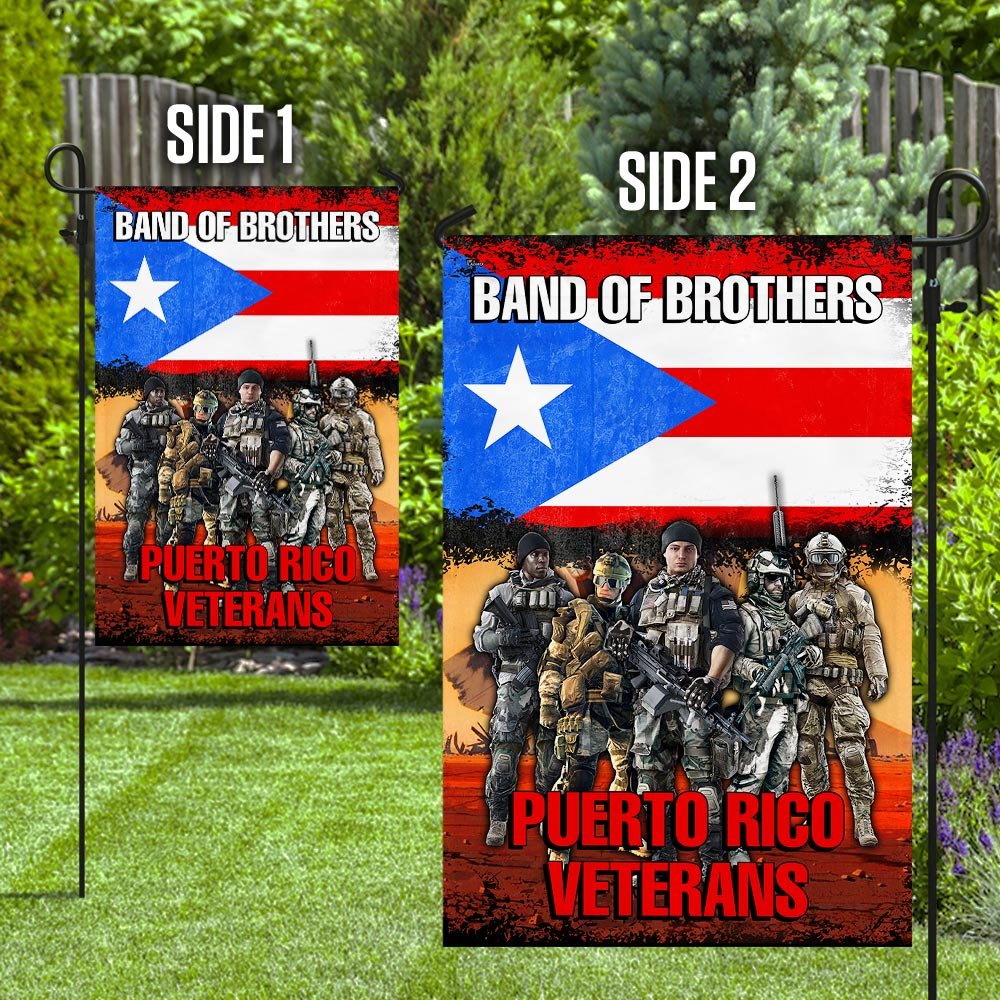 Band Of Brothers Puerto Rico Veterans Flag