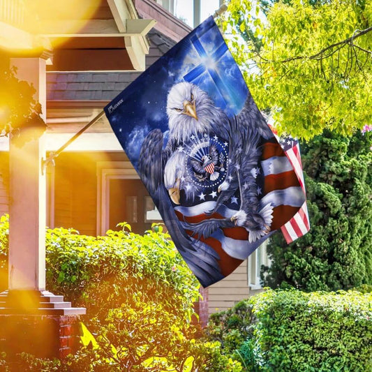 God Bless America. Eagle Flag