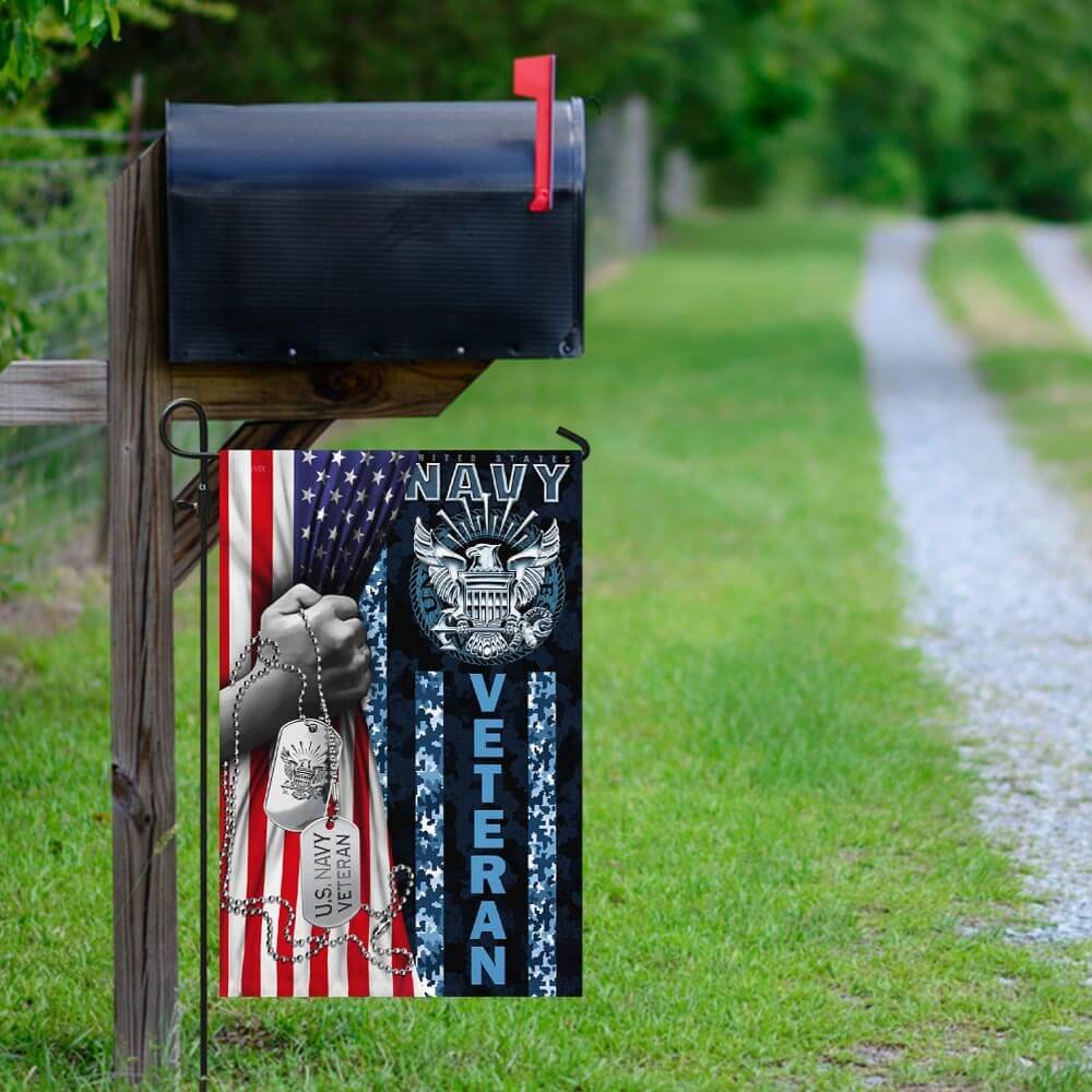 United States Navy Veteran America Flag