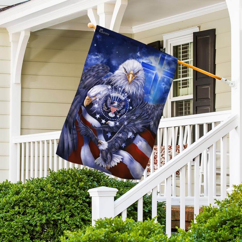 God Bless America. Eagle Flag