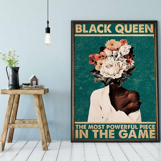 African American Pot Head poster Black queen angel art black women art black art gift best gift ever, wall decor, african american wall art