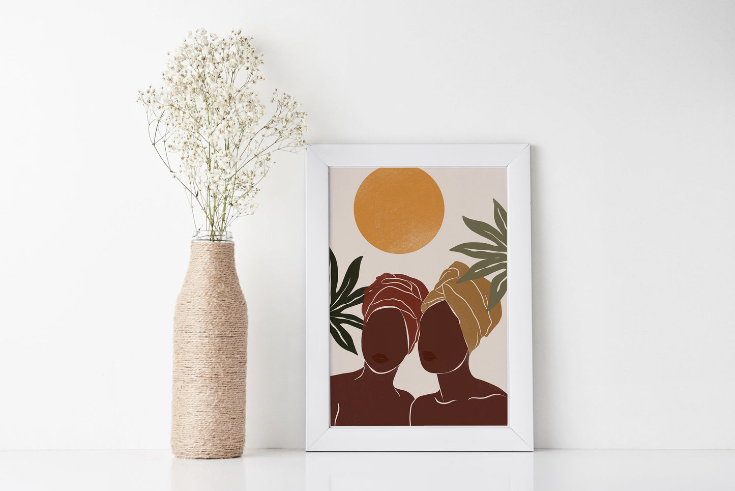 Black Woman Art, Female Portrait, African American Woman Art, Woman Print, Printable Art, Black Girl Wall Art, Boho Woman Art wall print.