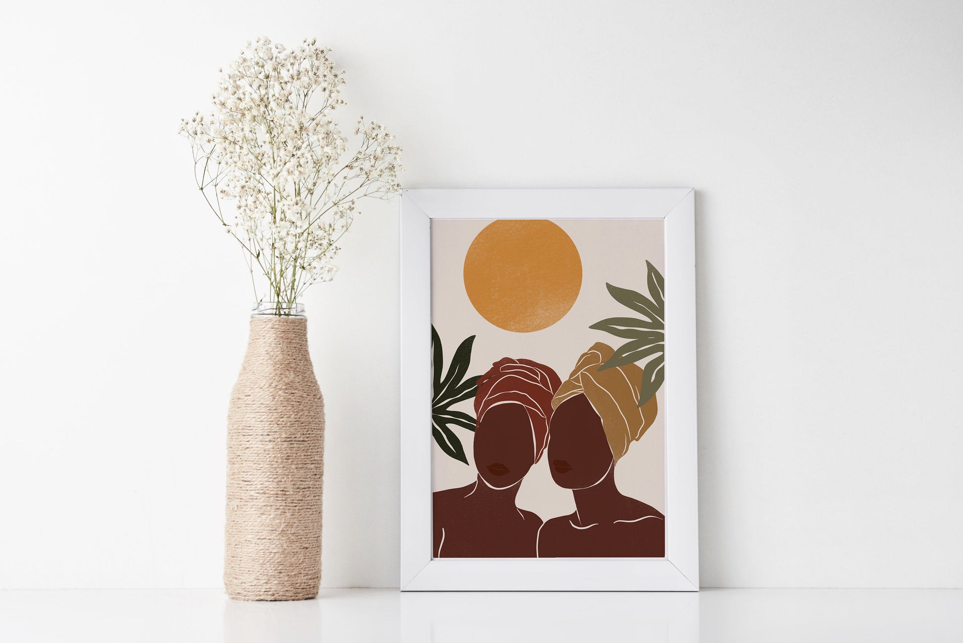 Black Woman Art, Female Portrait, African American Woman Art, Woman Print, Printable Art, Black Girl Wall Art, Boho Woman Art wall print.