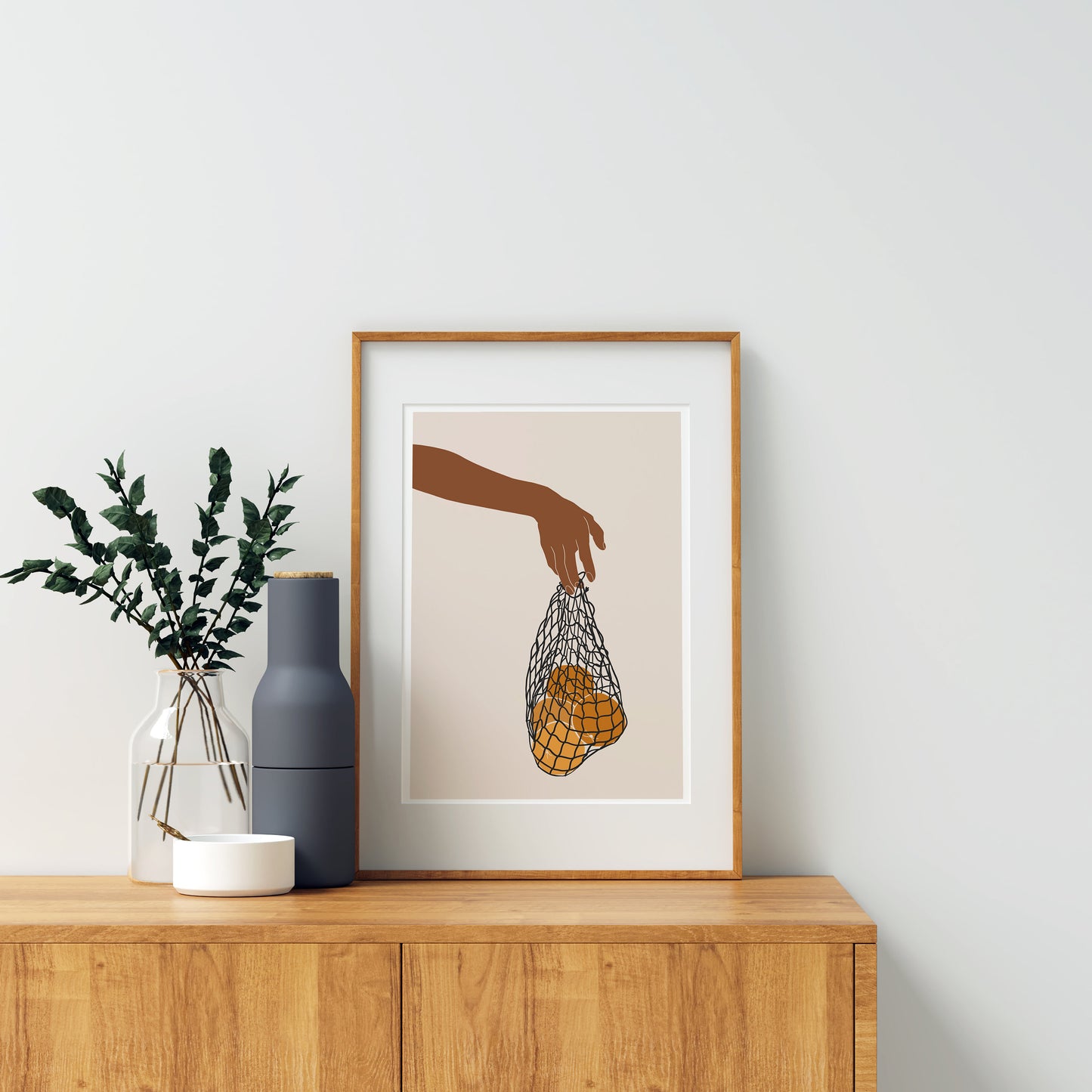 Abstract Hand art print, Hand holding wall art, Black girl poster, African American art, Boho hand, Mid century art, Instant download.